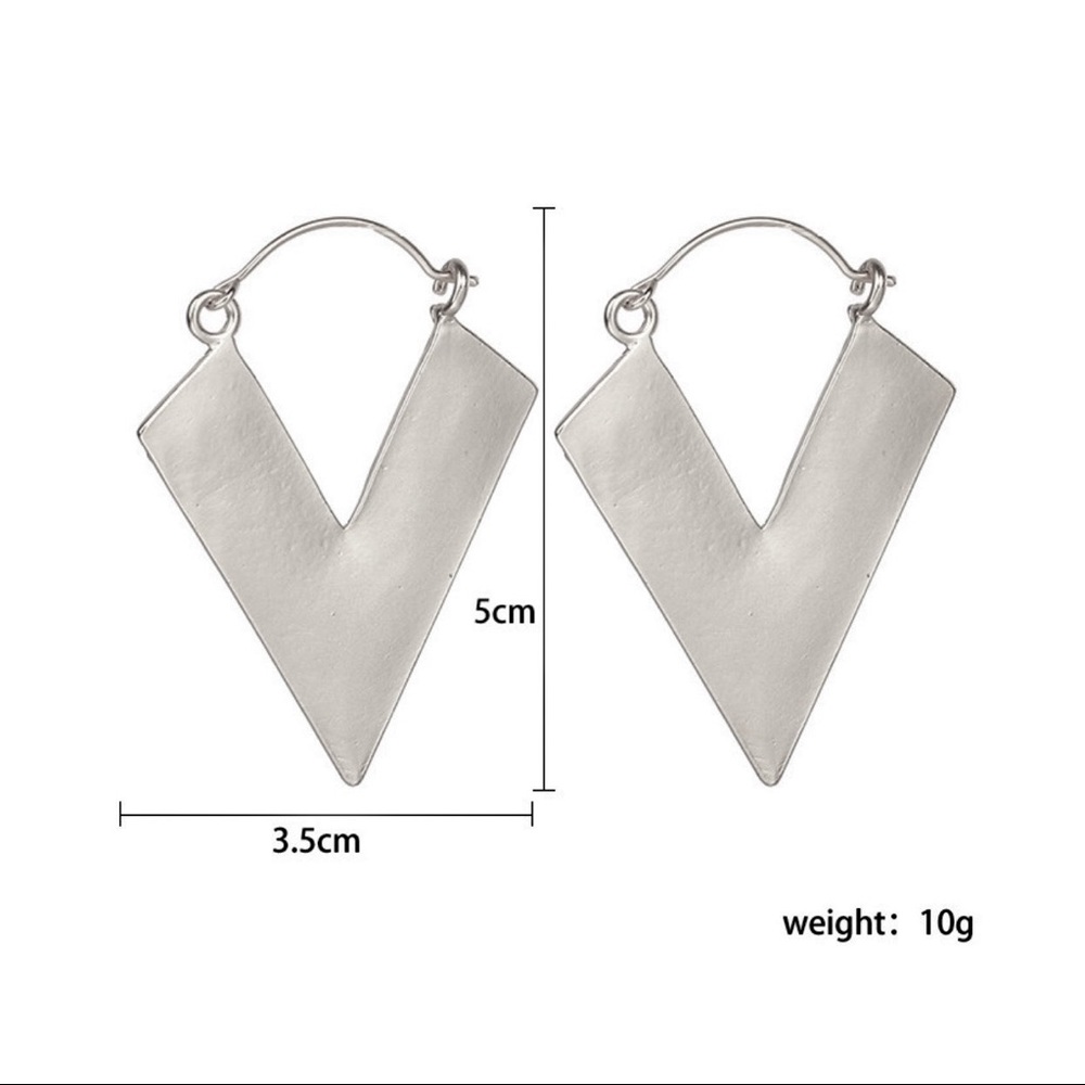 Any 2/$20! Silver V Ear Wire Earrings - Picture 5 of 7